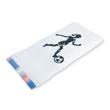 Polkas & Stripe Footballer Girl White Bath Towel