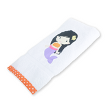 Polkas & Stripe Mermaid White Bath Towel