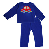 Polkas & Stripe Toy Car Dark Blue Night Suit