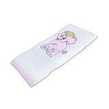 Polkas & Stripe Elephant Pink White Bath Towel