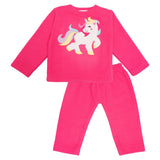 Polkas & Stripe Unicorn Dark Pink Night Suit