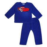 Polkas & Stripe Red Car Dark Blue Night Suit