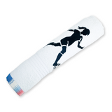 Polkas & Stripe Footballer Girl White Bath Towel