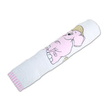 Polkas & Stripe Elephant Pink White Bath Towel