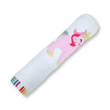 Polkas & Stripe Unicorn White Bath Towel