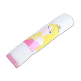 Polkas & Stripe Princess White Bath Towel