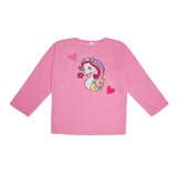 Polkas & Stripe Rainbow Unicorn Light Pink Night Suit
