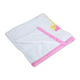 Polkas & Stripe Princess White Bath Towel
