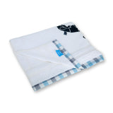 Polkas & Stripe Footballer Boy White Bath Towel