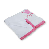 Polkas & Stripe Princes Wand White Bath Towel
