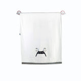 Polkas & Stripe Ps White Bath Towel
