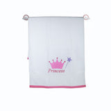 Polkas & Stripe Princes Wand White Bath Towel