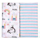 Aariro Muslin Swaddle - Believe in Unicorns
