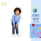 Boys Customised Starry Night Sweater - Sky
