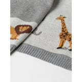 Favori Baby Blanket Jungle Safari Design With 3D Elements, 100% Cotton Knitted