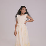 Di & De Premium Handloom Ethnic Sleeveless Top & Skirt