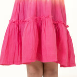 Mamarill Girls Tangerine Blush Dress Is A Charming Blend Of Vibrant Tangerine Orange And Soft Pink.