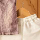 Casa Ninos Amethyst Pintuck Kurta Set
