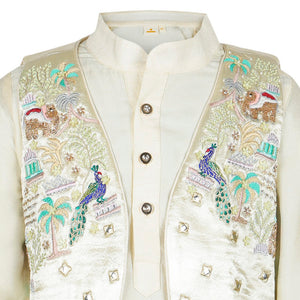 JUNGLE-PARADISE-KURTA-KOTI-SET-111090-3