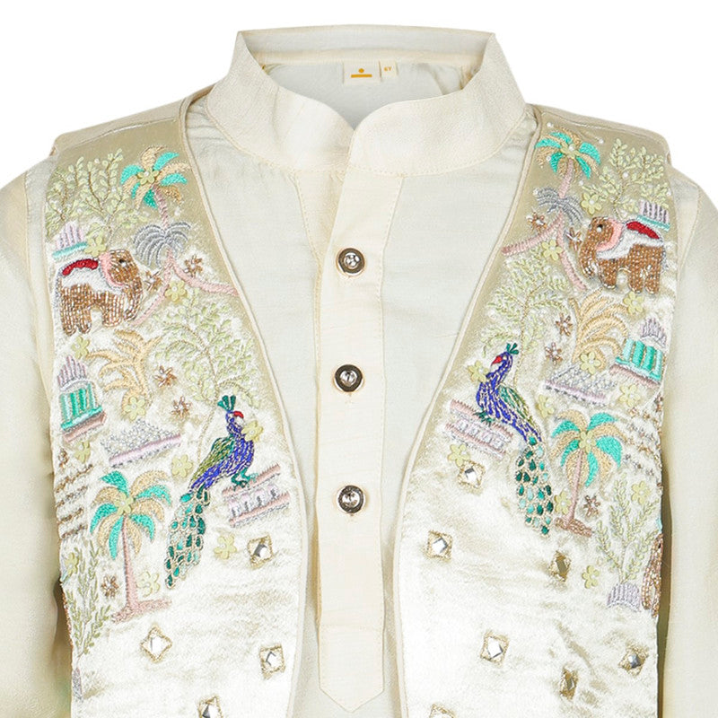 JUNGLE-PARADISE-KURTA-KOTI-SET-111090-3