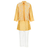Rang Yellow Cord Work Kurta Set