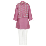 Rang Mauve Thread Koti Kurta Set