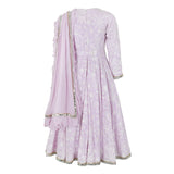 Rang Lilac Yoke Detail Ethnic Dress