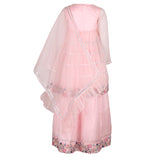 Rang Baby Pink Tiered Net Anarkali Set