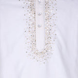 Rang Cream Sequined Kurta Pyjama Set