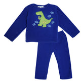 Polkas & Stripes Dinosaur Dark Blue Night Suit