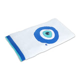 Polkas & Stripes Evil Eye White Bath Towel