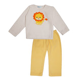 Polkas & Stripes Lion White Night Suit