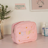 Quilted Pouch Stuff Pink