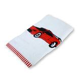 Polkas & Stripes Ferrari White Bath Towel