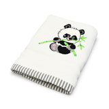 Polkas & Stripes Panda White Bath Towel