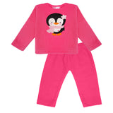 Polkas & Stripes Penguin Dark Pink Night Suit
