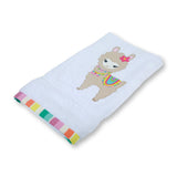 Polkas & Stripes Llama White Bath Towel