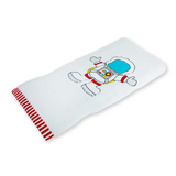 Polkas & Stripes Astronaut White Bath Towel