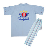 Polkas & Stripes Cricket Blue Cotton Night Suit