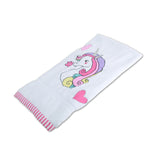 Polkas & Stripes Rainbow Unicorn White Bath Towel