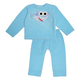 Polkas & Stripes Shark Light Blue Night Suit