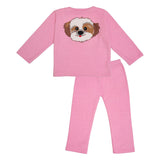 Polkas & Stripes Shi Tzu Light Pink Night Suit