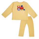 Polkas & Stripes Train Lemon Night Suit