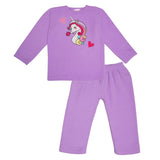 Polkas & Stripe Rainbow Unicorn Lilac Night Suit