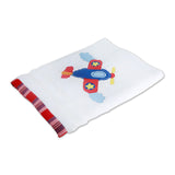 Polkas & Stripes Aeroplane White Bath Towel