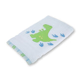 Polkas & Stripe Dinosaur White Bath Towel