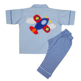 Polkas & Stripes Aeroplane Blue Night Suit