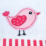 Polkas & Stripes Bird Face Towel