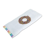 Polkas & Stripes Donut White Bath Towel