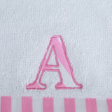 Polkas & Stripe Alphabet Pink Face Towel